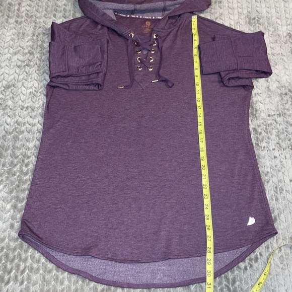Free 2 Be Purple Hoodie. Size XXL. Long Sweatshirt w scoop hemline. Super soft - Picture 11 of 11